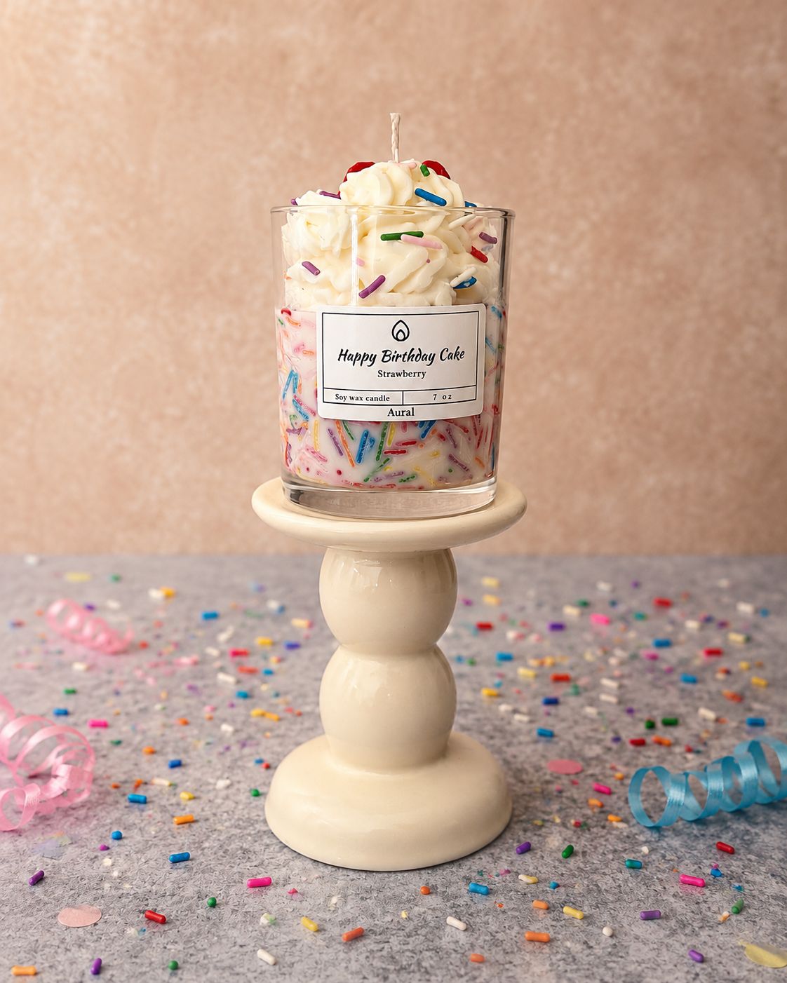 Strawberry Birthday Cake Soy Candle