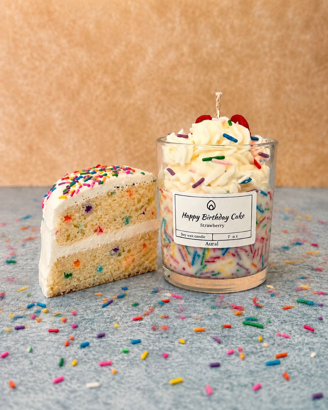 Strawberry Birthday Cake Soy Candle