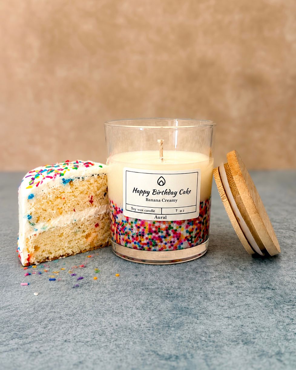 Banana Cream Birthday Cake Soy Candle